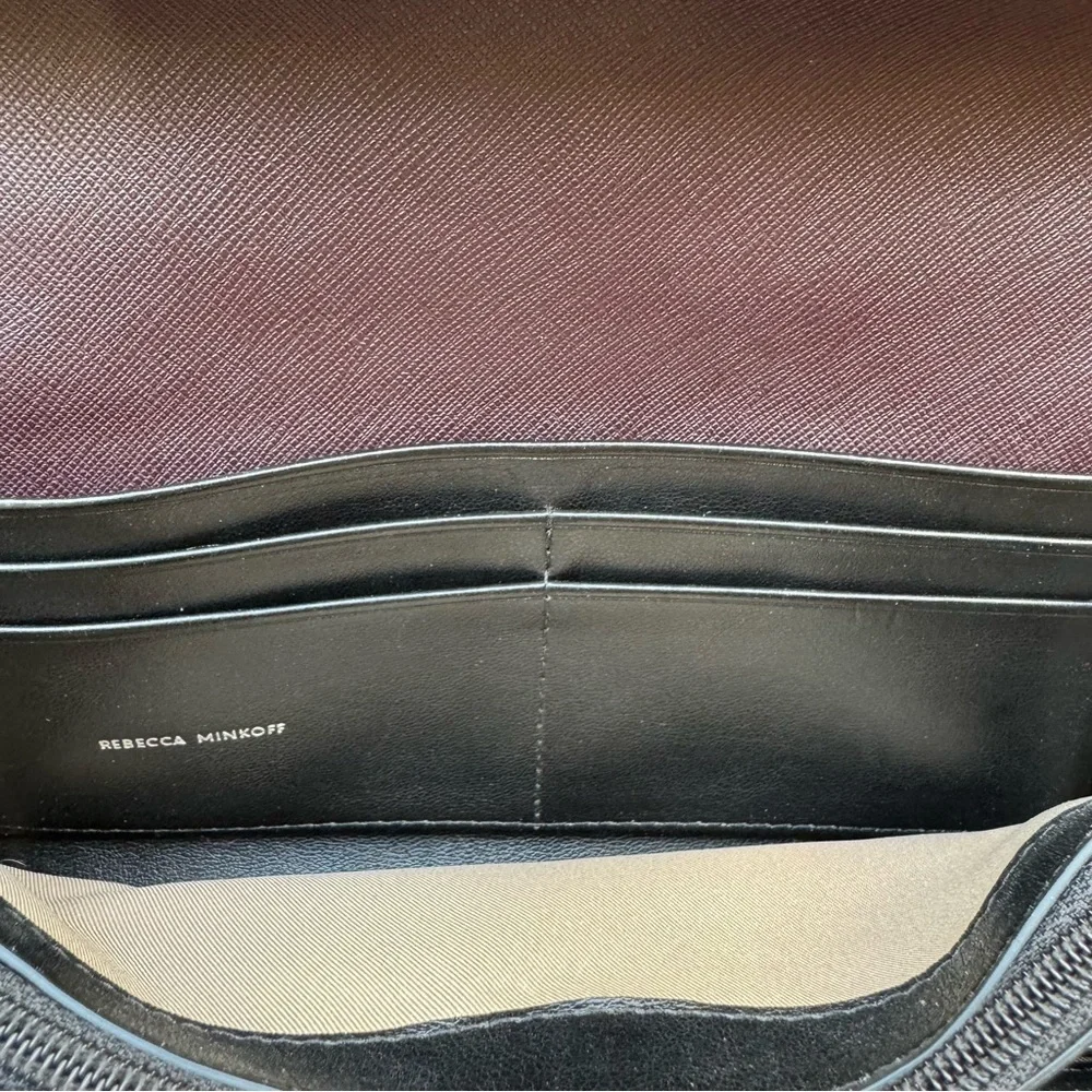 REBECCA MINKOFF CLEO WALLET ON A CHAIN CONVERTIBLE CROSSBODY CLUTCH PURSE - Picture 10 of 13